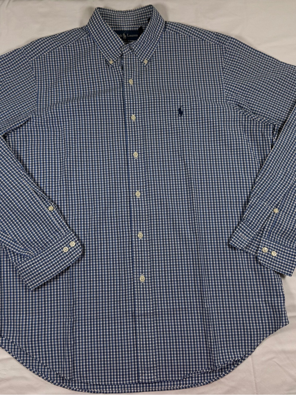 Polo by Ralph Lauren Blue & White Gingham Button-Down Shirt